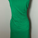 Betsey Johnson  Green Ruched Ruffle Hem Mini Dress Lined Size 2 Hoco Cocktail Photo 0