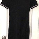 Divided Black Jersey Short Sleeved Dress Photo 0