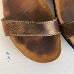 NAOT Marissa Metallic Bronze Strap Rhinestone Wedge Heel Leather Boho Sandal Size 7.5 Photo 6