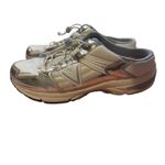 Vionic  White & Silver Metallic Leather Mule Sneakers - Comfort Shoes $140 Photo 2