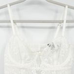 INC International Concepts Womens Coquette‎ Sheer Lace Bodysuit Size M White Size M Photo 1