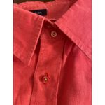 Tommy Hilfiger Pink Button Down Rainbow Cuff Pure Linen (L) Preppy Pride Vibrant Photo 6