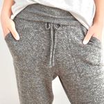 Aerie Gray Heathered Knit Lightweight Foldover Waist Joggers Photo 1
