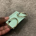 Argento Vivo Gold Plated Sterling Silver Hoop Earrings Photo 2