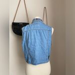 VTG Denim Republic Blue Bears Denim Sleeveless Front Pocket Vest, Size Large Photo 2