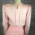 Vintage Argenti Pure Silk Floral Sheath Dress Ruched pink size 6 Photo 6