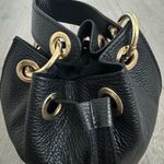 Anna Paola Italian Authentic Leather Bucket Bag Purse Black Photo 4