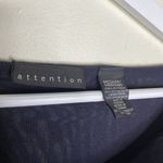 Attention Navy Blue Mesh Long Sleeve Ruched Off Shoulder Top Size Medium Photo 5