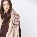 Loft Faux Fur Animal Print Pull Through Scarf Photo 12