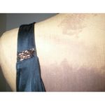 New NWT 4 Womens 40 Diana Gallesi Dress Designer Italy Black Cowl Beaded Straps Photo 11