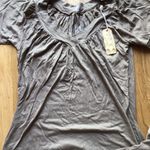 🌵DaNang vneck ruched neckline tee in taupe sz xs Tan Photo 1