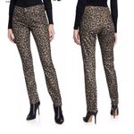 Veronica Beard Leopard Coated Print Mid Rise Skinny Brooke Jeans Size 26 Size 2 Photo 1