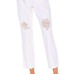superdown Jeans SZ Small Revolve Angie Distressed White Denim 100% Cotton Zipper Photo 0