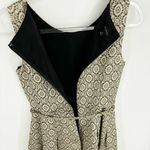 Talbots Metallic Brocade Sleeveless Dress Size 10 Rhinestone Belt Pleated Photo 8