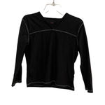Tommy Jeans Y2K Women Black Long Sleeve V Neck Sparkle Glitter Top Shirt Size M Photo 0