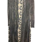Vocal CARDIGAN DUSTER Stone Wash Rhinestone Mixed Media Western Country Sz S Photo 0