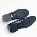 Adrianna Papell Black Leather Lined Embossed Studded Pointy Toe Flats, Size 7 Photo 2