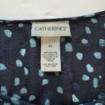 Catherines Navy Blue Confetti Embroidered Pullover Gauze Shirt Size 4X Photo 7