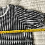 Ann Taylor  Black & White Houndstooth Shortsleeve Sweater w/ Raw Hem Size L Photo 8