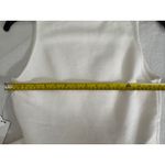 AQUA ‎ White Peplum Top Sleeveless Knit Tank Flared Hem Modern Size M Photo 6