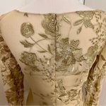 David Meister  Embroidered Illusion Cocktail Dress Photo 7