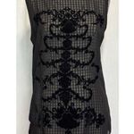 Kische Velvet Burnout Tank Black Linen Blend SIze Small Photo 0