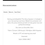 Saltwater Luxe NWT  Glory sweater limelight size small. Cropped. Photo 6