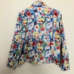 Shaver Lake Multicolor Floral Bedazzled Sequins Long Sleeve Button Up Shirt Top Blue Size M Photo 5