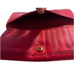 Fossil Red Leather Wristlet Wallet Minimalist Zip Around Card Holder Organizer Photo 7