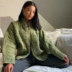 Glassons Quilted Dolman Zip Up Jacket in Green Photo 0