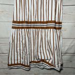 Everlily • Mini Dress • Striped • White/Brown • Medium • Fall • Autumn Brown Photo 3