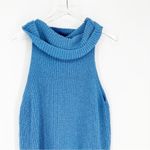 Free People Free‎ People Beach Skyscraper Cowl Neck Knit Tank Top M Blue Photo 3