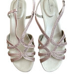 Bandolino  Women's Metallic Pink Strappy Wedge Sandals with rhinestones Photo 0