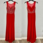 Dancing Queen  Cherry Red Sequin Maxi Dress Size XS Photo 1
