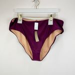 J.Crew High Rise Bikini Bottom Purple Plum Beach Resortwear Plus Size 2X NWT Photo 1