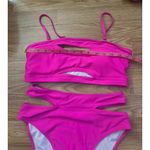 Hot Pink Cut Out Bikini Size Medium Photo 4