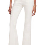 Madewell NWD Flea Market Flare Jeans Pure White Stretch Denim Jeans Size 26 Photo 0