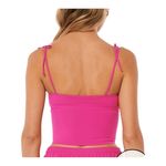 Gilly Hicks  tank top womens small bright pink micro corset crop top Photo 1