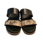 Franco Sarto Babs Black Snakeskin Espadrille Slide Sandal - Size 10 Photo 4
