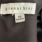 Gianni Bini Bastian Satin V-Neck Rosette Long Sleeve A-Line Dress Size 10 Photo 7