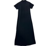 Walter Medium Black Short Sleeve Maxi Dress Velvet Mock Neck Romantic Goth Sexy Photo 3