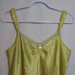 Morgan Taylor Yellow Slinky Satin Mini Slip Dress Festival Concert Size M Photo 1