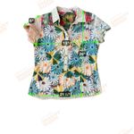 Desigual  XL Buttondown Short Sleeve Shirt Daisy Floral Mixed Print Fabrics Photo 5