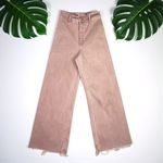 ZARA  Premium Marine Straight Wide Leg Jeans in Dusty Rose Pink Photo 7