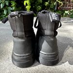 Dr. Martens Combs Poly Casual Boots Lace Up High Top Leather Trim Black US 7 Photo 4