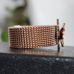 Gold Filled Mesh Ring with Shimmer Butterfly Photo 2