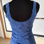 American Vintage Vintage Y2K Blue Lacy Bodycon Ruched Sexy Mini Dress Party Rave Club Night Small Photo 6