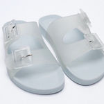 ZARA  Rubberized Buckled Slide Sandals Size 9/10 (New with tag) Photo 0