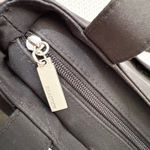 Kenneth Cole  Reaction Y2K Black Nylon Front Flap Pocket Square Shoulder Tote Bag Photo 3