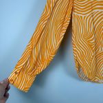 Bailey 44 Shirt Women's S Orange Katrina Wavy Striped Long Sleeve Button‎ Front Photo 3